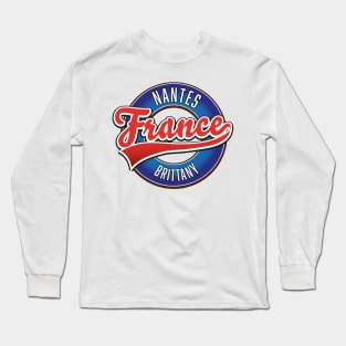 Nantes Brittany France retro logo Long Sleeve T-Shirt